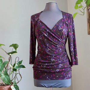Maurices V-Neck Stretch blouse Medium Dress or Casual Shirt